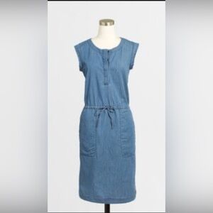 J Crew 100% cotton chambray dress. Size S